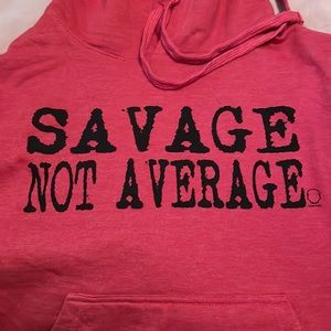 The Drive Crop Hoodie Red Savage Not Average XS